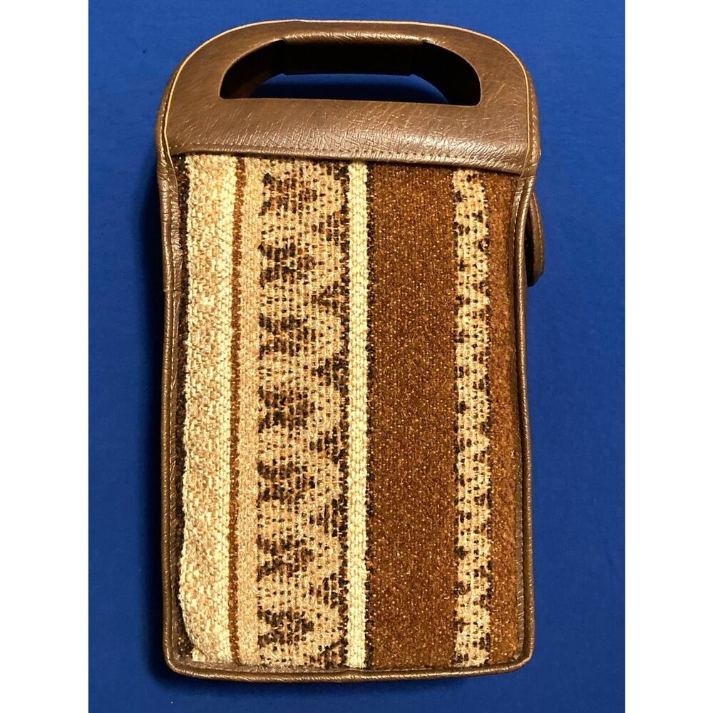 Vintage Thermos Soft Side Cooler Yucatecan Aztec Tribal Print Holder w Container